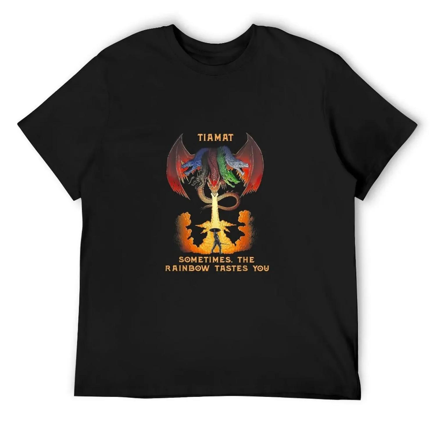 Dragon Tiamat Sometimes The Rainbow Tastes You T-Shirt T-shirts man summer clothes clothes Men s t-shirts S