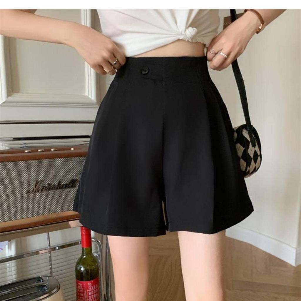 2024 Women's Summer High-Waist A-Line Wide-Leg Shorts
