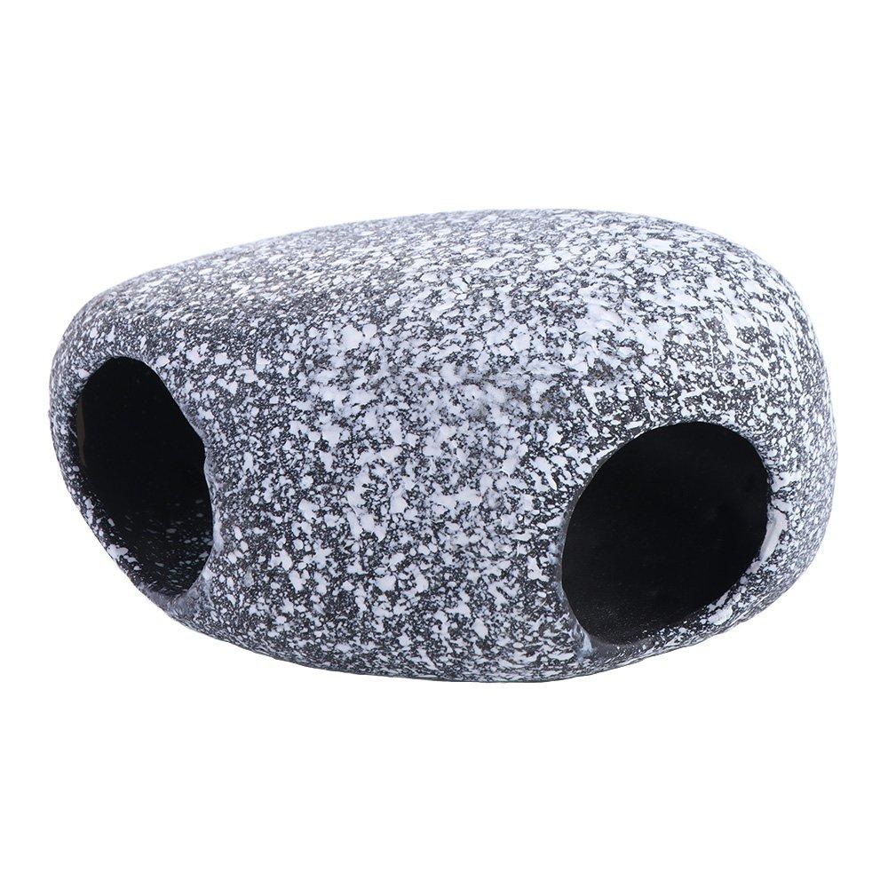 Ceramic Cichlid Stone Cave Eco-friendly Delicate Fish Eluding House Artificial Simulated Hiding Tank Cave Breeding Tank