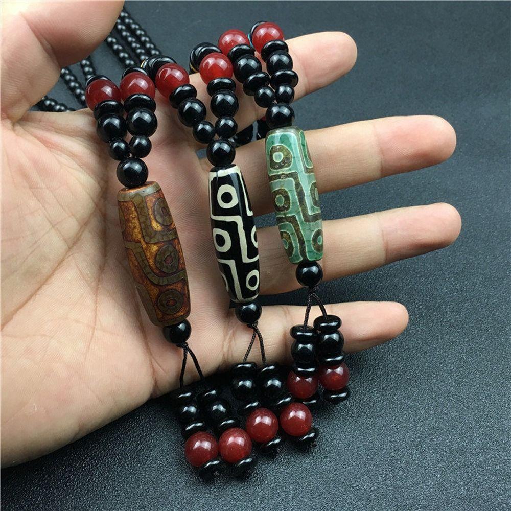 Agates Pendant Sweater Chain Girl Necklace Fashion Jewelry Men Necklace Ethnic Style Necklace