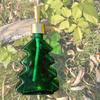 Christmas Soap Dispenser Bathroom Christmas Tree Green Glass Hand Soap Dispenser for Kitchen Refillable Liquid Lotion Bottle