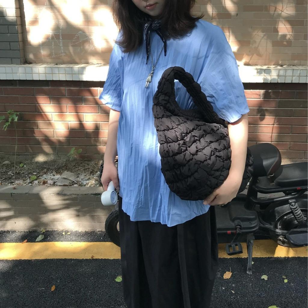 Cloud Bag Korean Version Niche Versatile Cloud Pleated Underarm Bag Casual Dumpling Bag Single Shoulder Crossbody Bag Women's Tote