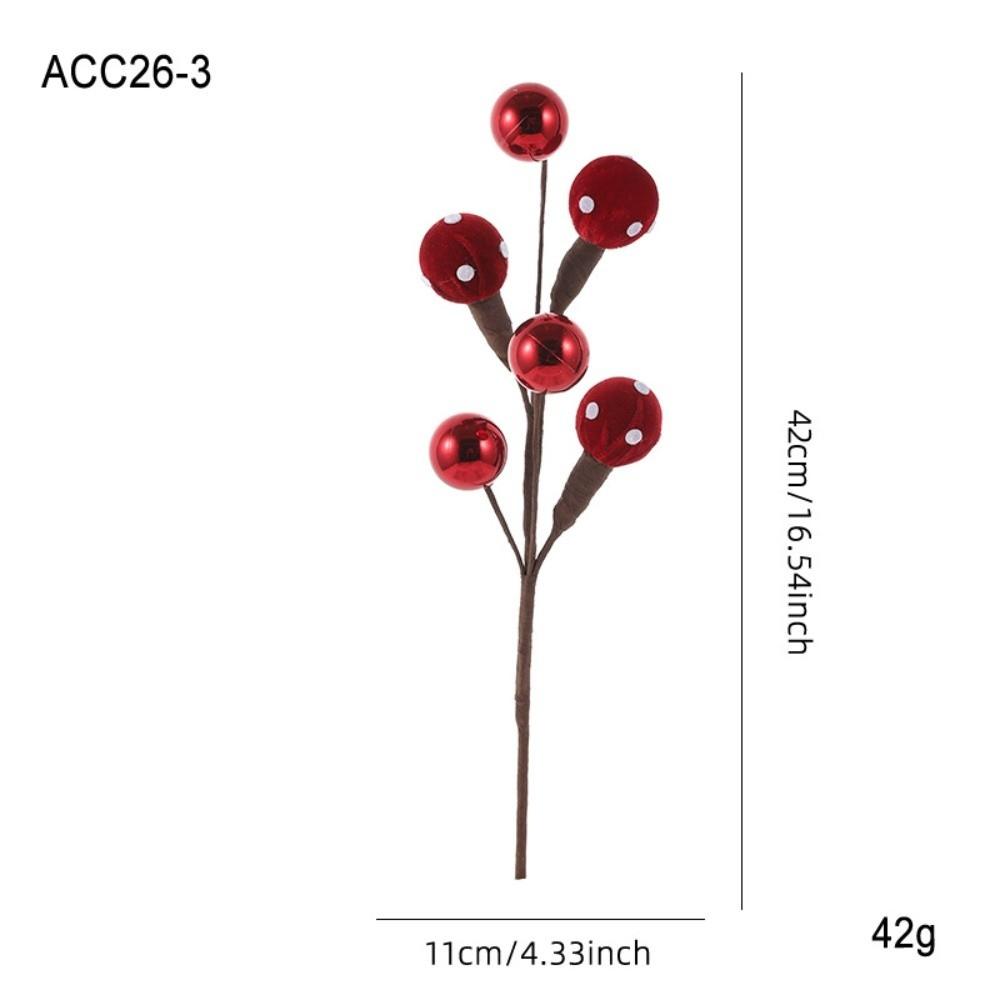 Flocking Lollipop Christmas Foam Ball Simulated Flower Arrangement Christmas Flowers Xmas Tree Decorations