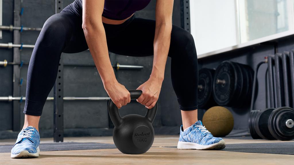Kettlebell Cast Iron 8Kg Kettle Dumbbell Weight For Rebel Exercises