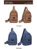 Multi-layer Men's Large Capacity Canvas Crossbody Chest Bag - Convenient Single Shoulder Portable Storage for Work.