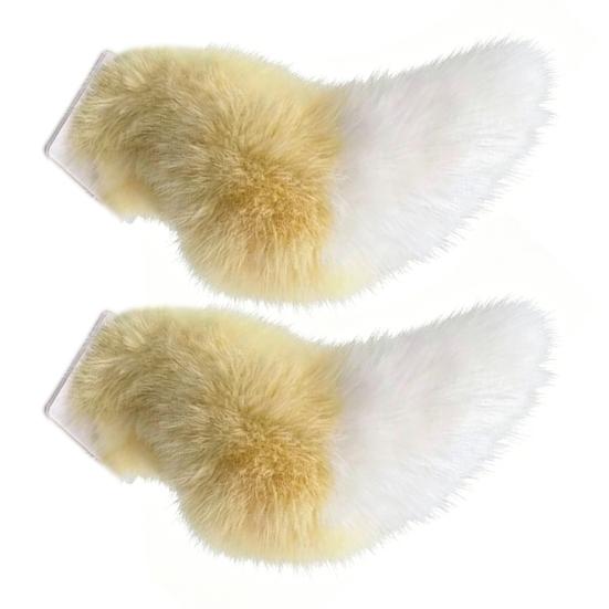 Electric Wagging Tail for Car USB Rechargeable Fox Tail Decoration with Remote Control