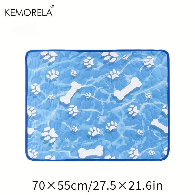 Extra Large Cooling Mat for Dogs & Cats Washable Summer Pet Self-Cooling Pad with Bone Paw Print Design For Cat Beds Dog Houses