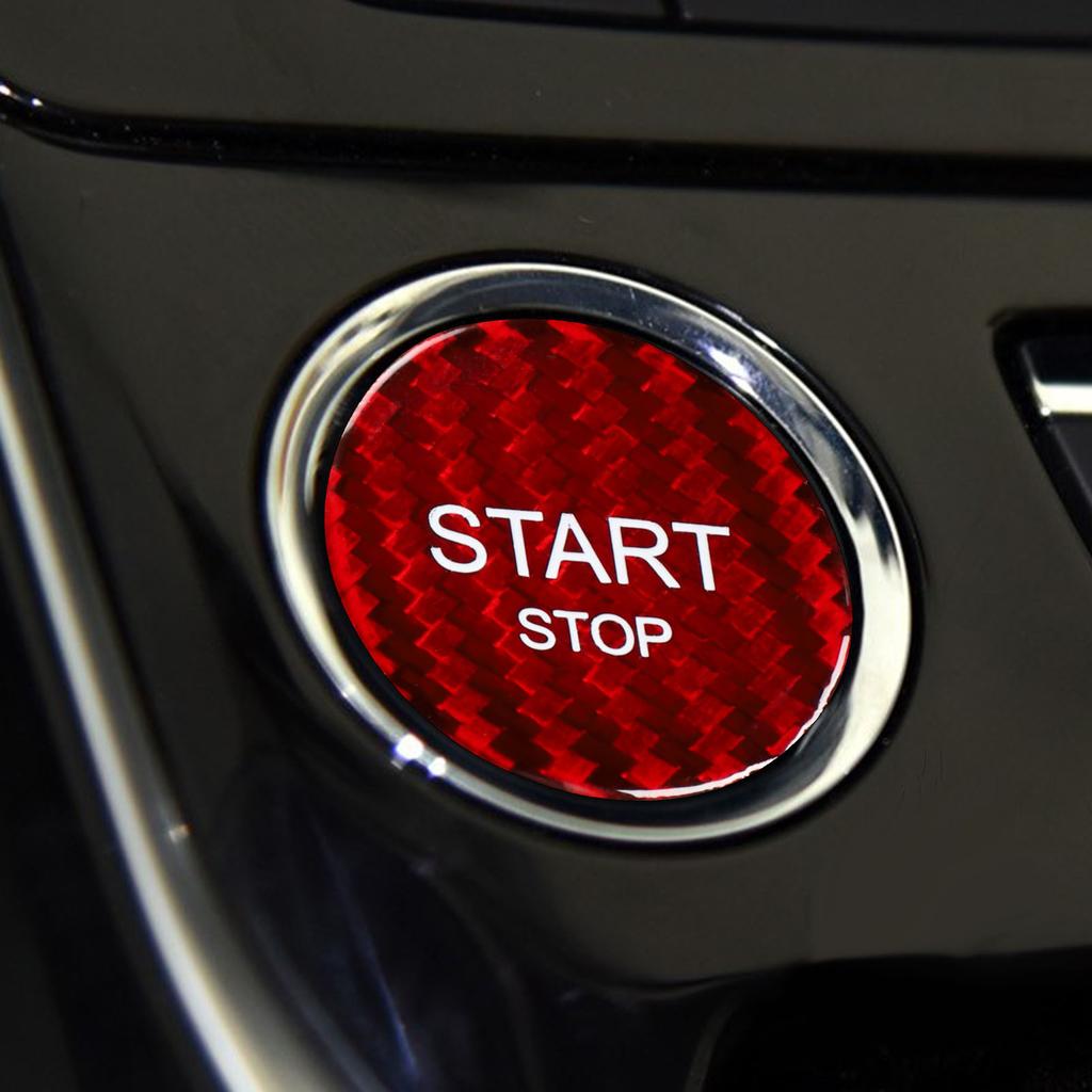 Engine Start Stop Button Cover Carbon Ignition Starter Sticker Replacement for 408 308S 508