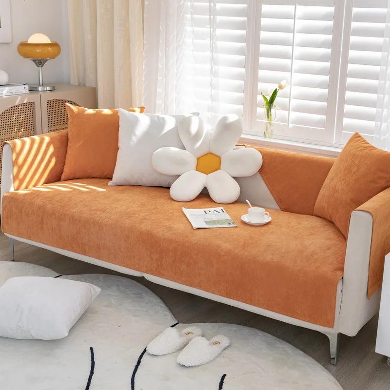 Four Seasons Universal Waterproof Sofa Cover Sofa Pet Changing Pad Nordic Modern Solid Color Non-slip Covers for Sofa Protective