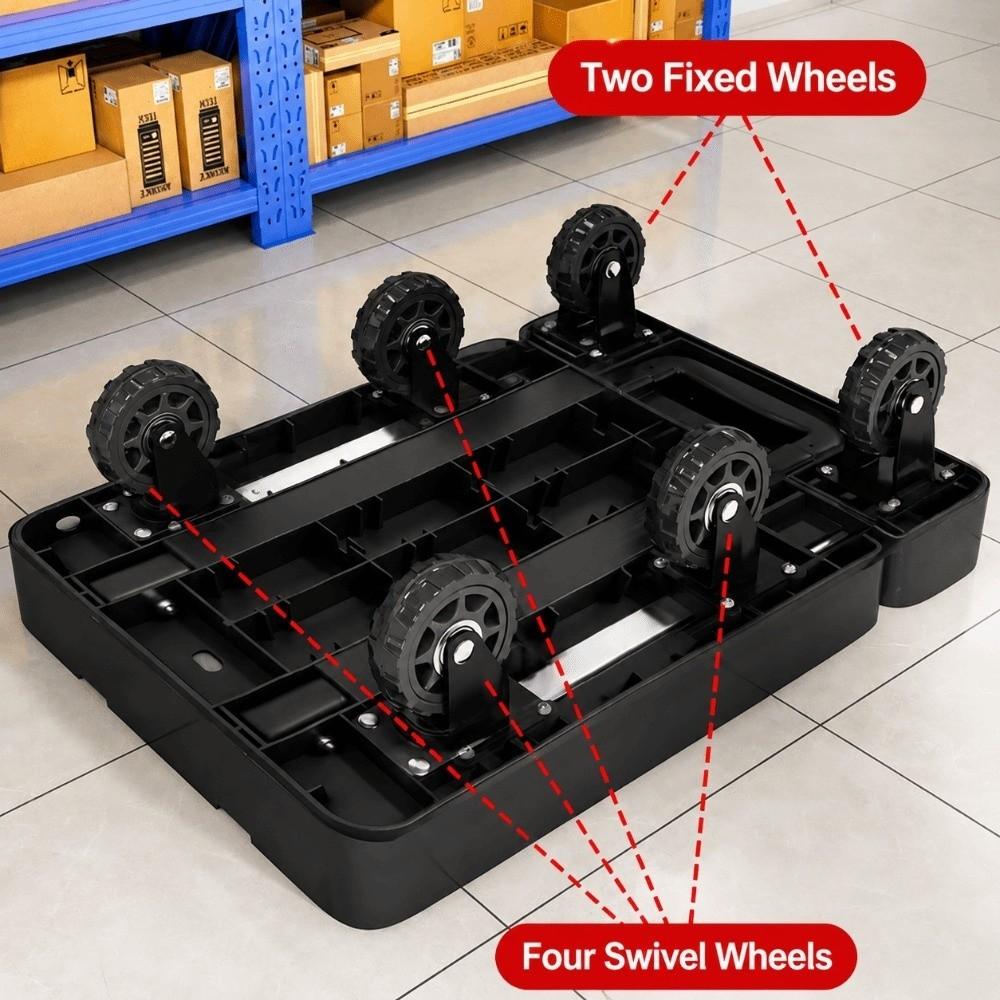 Strong Load-Bearing Foldable Hand Truck Labor-Saving Flatbed Cart Portable Trolley Cart Garden