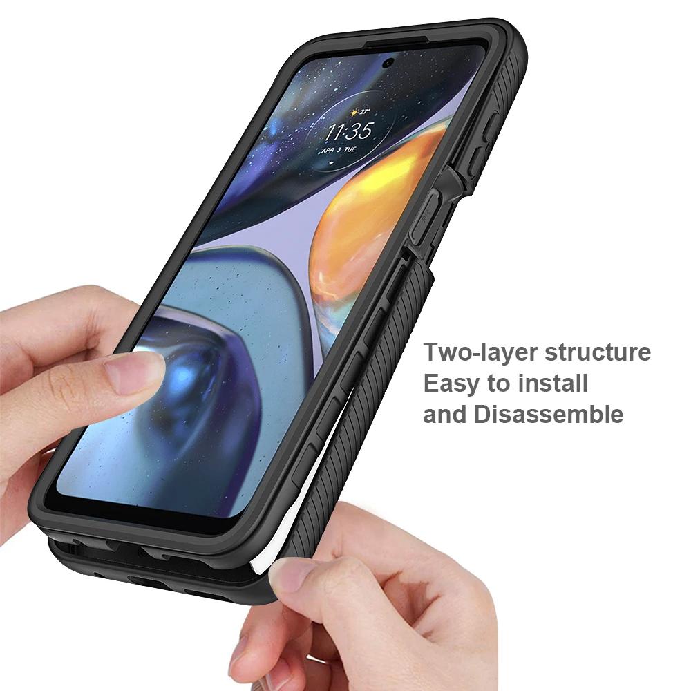 Krystalové pouzdro Crystal Case 360 Protect Funda pro Motorola Moto E14 G54 Power G84 G14 G23 G13 G32 G42 G24 G04 54 53 JY G22 G52 G82 Krytka nárazníku