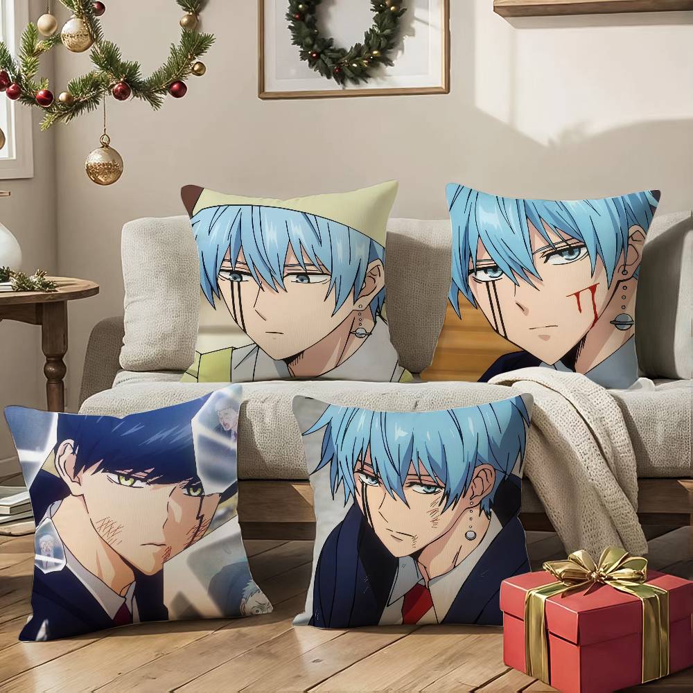 M-Mashle Magic and Muscles Pillow Case Anti-dustmite Pillowcase Invisible Zipper Silky Sofa Cushion Cover