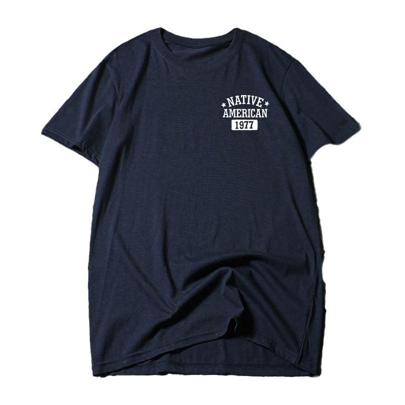 Cotton T-Shirts Short Sleeved T-shirt, Men's Half Sleeved Loose Top  Combed Cotton Youth T-shirt