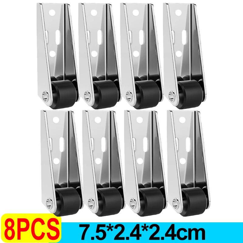 Multi-function Pulley Caster Wheels Bracket Directional Wheel Side Mount Casters Furniture Wheels Smooth Quiet Rolling Casters