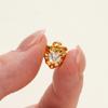 2Piece/Pack 18K Gold Color Plated Heart Charms Pendants with Zircon for DIY Bracelet Necklace Jewelry Making Accessories