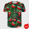 Summer Fashion 3D Print Merry Christmas T Shirt Cute Santa Xmas Christmas Trees Graphic T-shirts