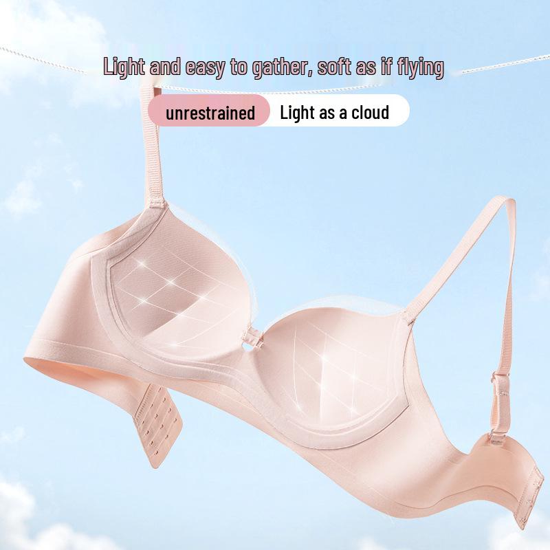 Women's Push-Up Bra: Wire-Free, Side Support, Thickened for Small Chest, Enhances Size, Prevents Sagging