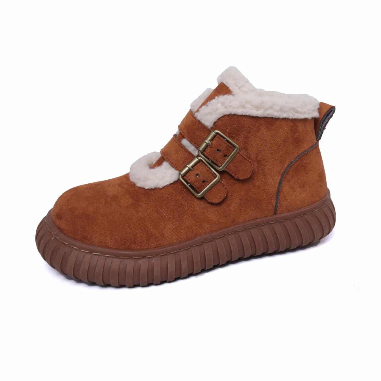 

2024 нові зимові чоботи Новорічні черевики Maillard жіночі бавовняні черевики плюшеві теплі плюшеві короткі чоботи ремінь з пряжкою нековзні жіночі 40 коричневий