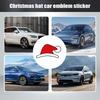 For Tesla Model 3/y Christmas Car Emblem Sticker Self-Adhesive Waterproof Festive Santa Hat Antler Decal Automotive Front Rear