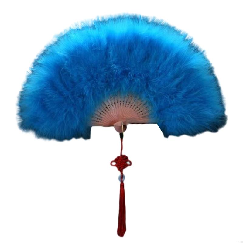 62KD Fan Foldable Decorative Fan Portable for Women's Costume Accessary 1920s Vintage Fans