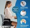 Gel Enhanced Seat Cushion Non-Slip Orthopedic Gel Memory Foam Coccyx Cushion for Tailbone Pain Office Chair Car Seat Cushion