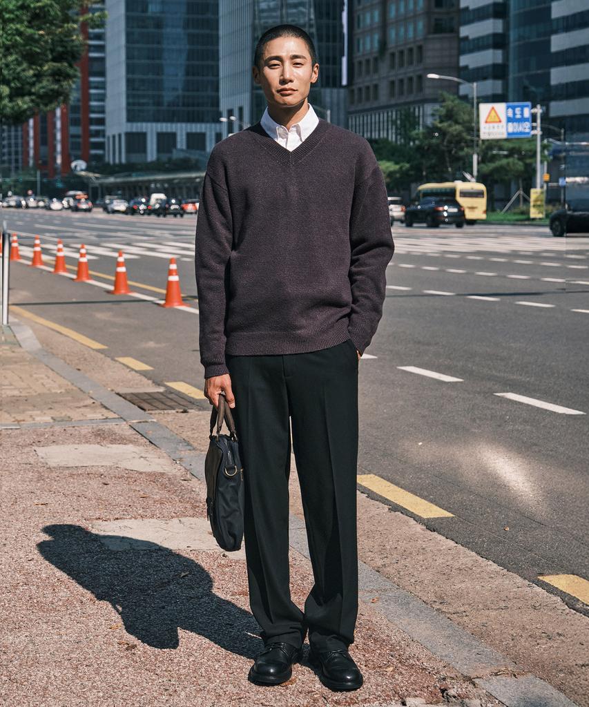STCO V-Neck Solid Knit Violet_Sktxa53Nsv
