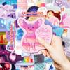 50 Pieces of Healing Text Stickers Cute Cartoon Daily Stickers Hand Account Stickers Diary DIY Decorative Material Stickers