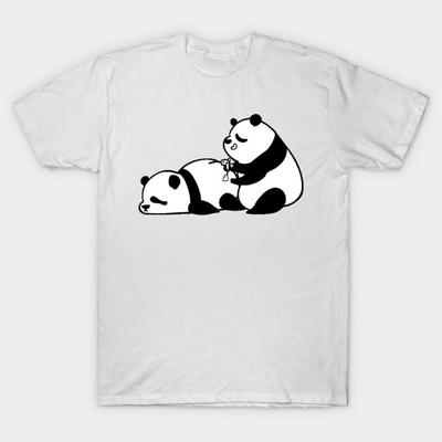 Asian Size Cotton Unisex Tshirt Print T-shirt Love Hurts Panda T-shirt No-Cut Print Regular Fit
