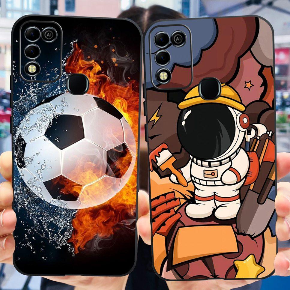For Infinix Hot 11 Play 6.82" Soft Silicone Phone Cases For Infinix Hot 11 Play 11play 10Play Cover Luxury Flowers Funda Capa