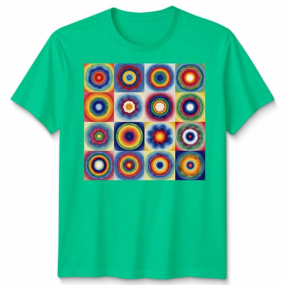 Watercolor Circles Abstract Art Colorful Pattern Unisex Graphic Tee Unisexs Unisexs S