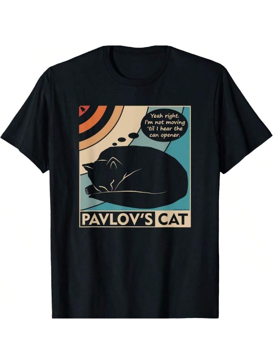 

Pavlov s Cat Funny Psychology (Clr) T-Shirt XXXXXL чорний