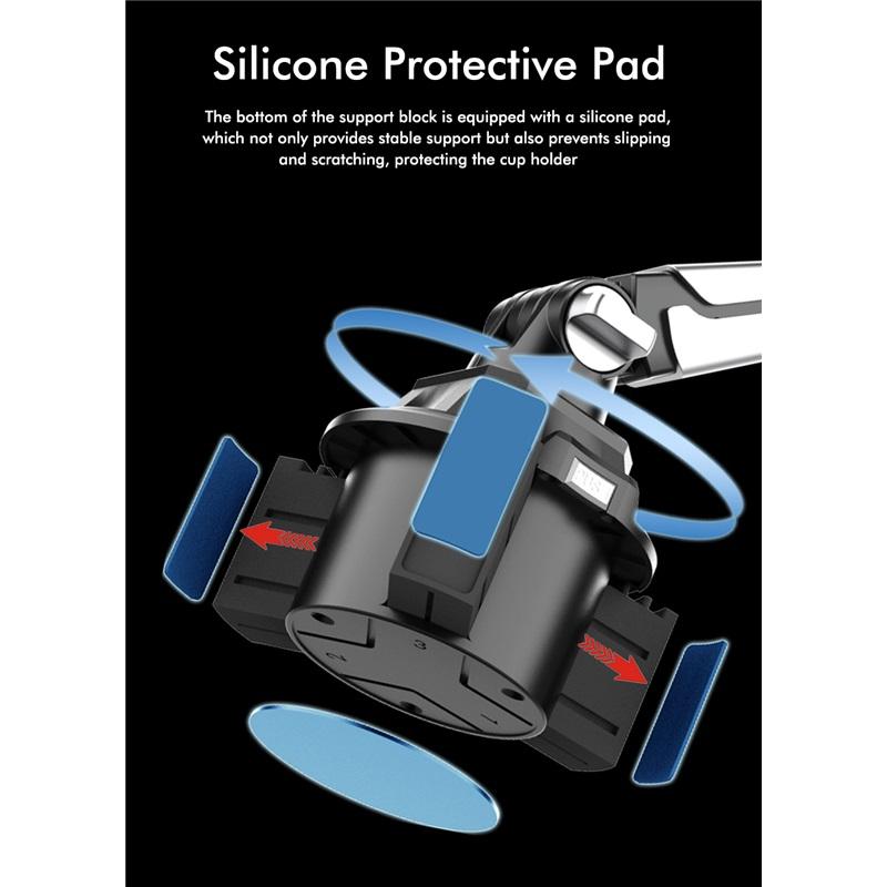 Car Cup Phone Holder Adjustable Car in-car Water Cup Holder Long Joint Position CellPhone Tablet Computer Universal Car Bracket