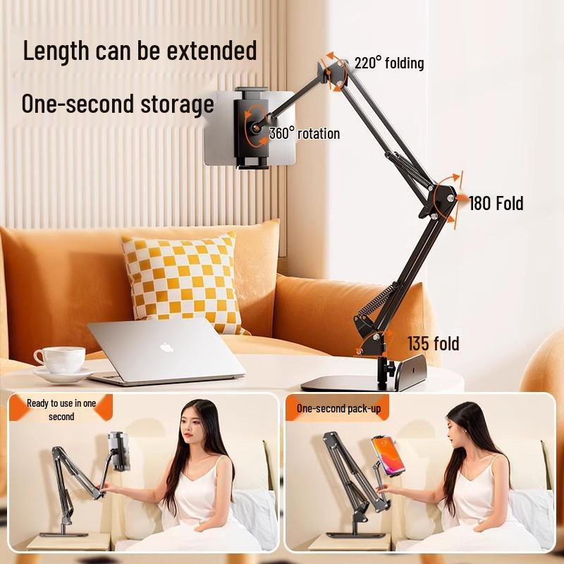 Portable Tablet Stand for Bedside and Desktop Viewing