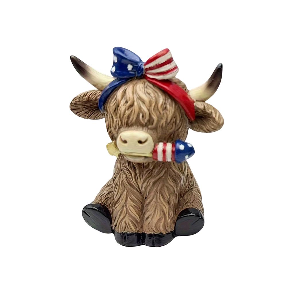 Independence Day Yak Ornament Resin Crafts Ornaments Home Garden Desktop Decoration Gift