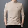 Men's Italian Long Sleeve Half-High Collar Fleece Sweatshirt for Autumn/Winter