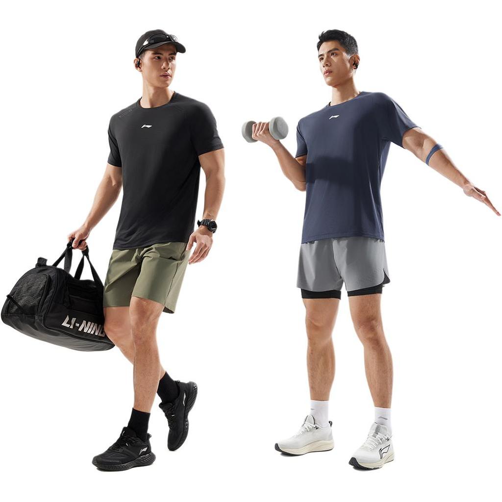 Li Ning Fitness Series T Shirt Men's Black ATSV071-1