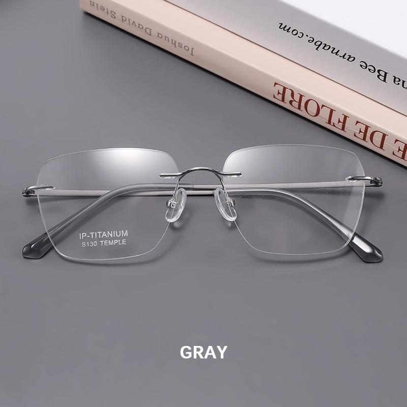 Rimless Ultralight Pure Titanium Glasses Frames Men Eyeglasses Fashion Frameless Women's Eyepieces Luxury Glasses Frame Eyewear