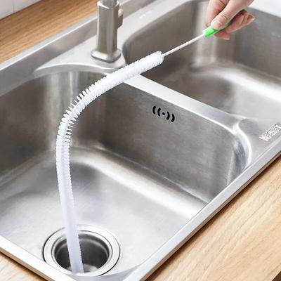 1/2pcs Pipe Dredging Brush Bathroom Sewer Hair Remove Sink Cleaning Brush 48/71cm Drain Cleaner Bendable Flexible Cleaning Tools