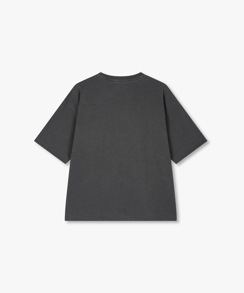 STUDIO TOMBOY Garment Dyed Flower Short Sleeve T-Shirt_Dark Gray 9176322973
