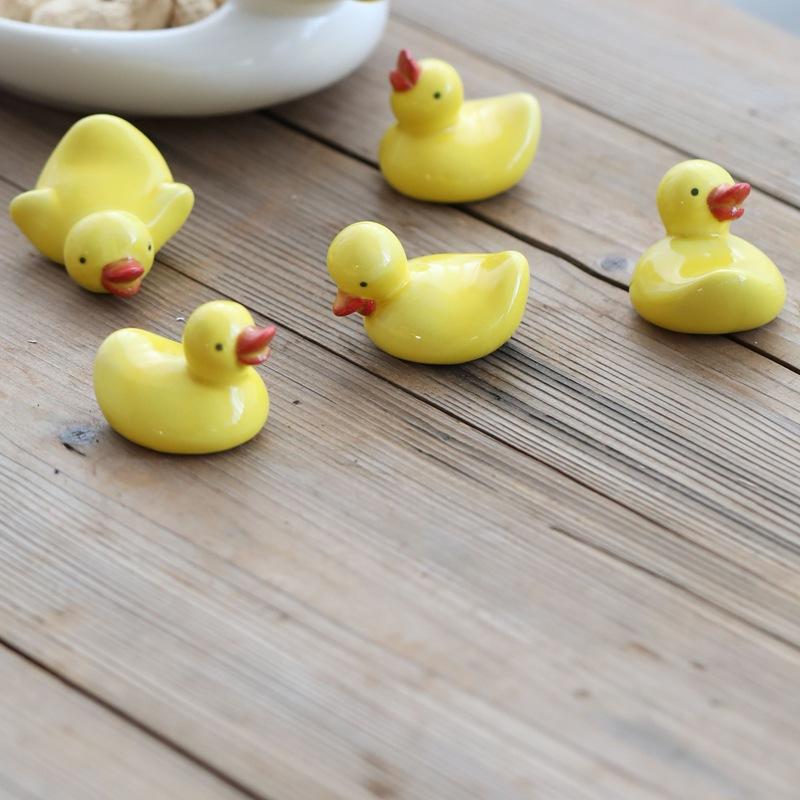 Ceramic Duckling Chopsticks Rack Hotel Ornaments
