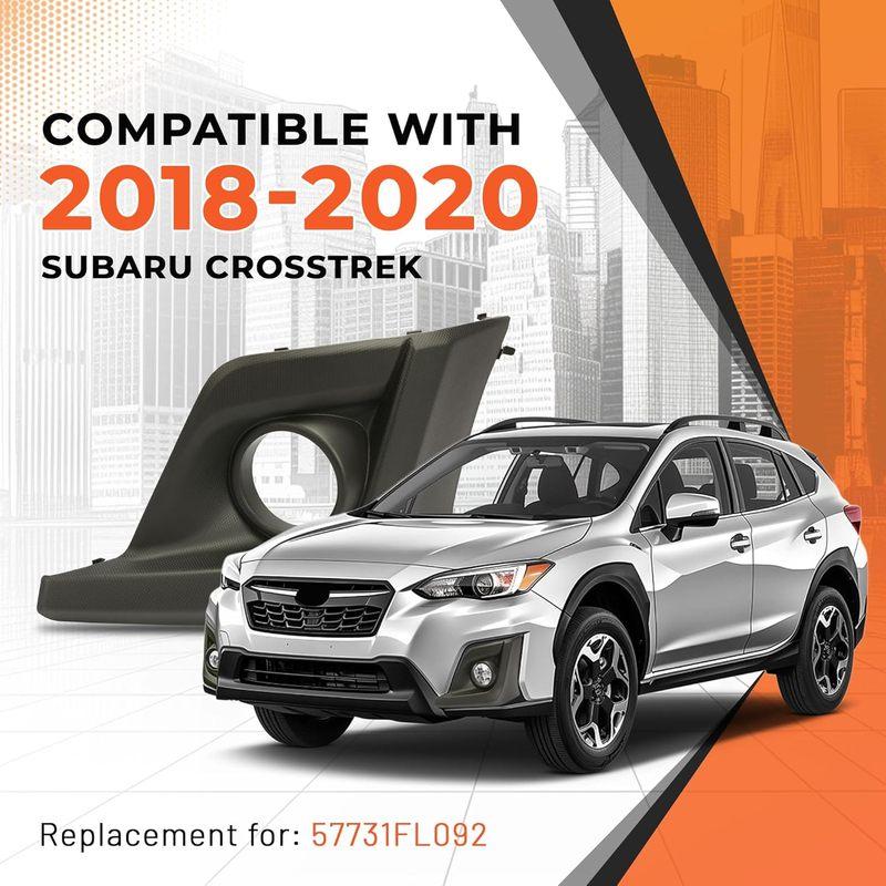 Left & Right Fog Light Bezel Cover for Subaru Crosstrek 2018- Front Bumper Fog Lamp Trim 57731FL092 57731FL082