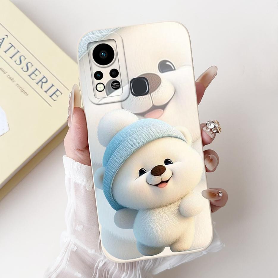 For Infinix Hot 11S Case X6812 X6812B Cute Panda Cartoon Cover Shockproof Phone Cases For Infinix Hot 11S NFC Hot11s Soft Fundas