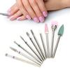 10pcs Nail Art Grinding Head Dead Skin Removal Nail Drill Bits Sanding Polishing Head Set