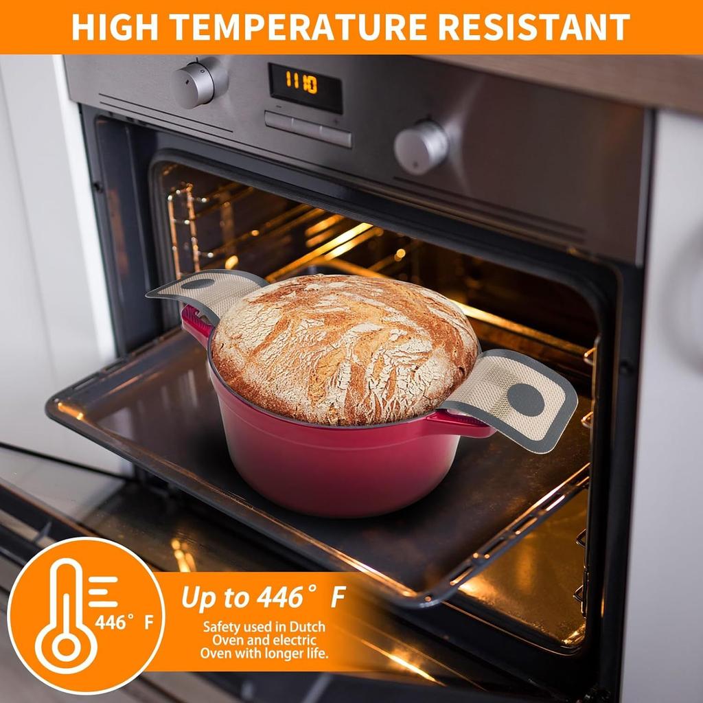Acheter Tapis à Pain En Silicone Antiadhésif, écharpe à Pain Avec Longue Poignée, Doublure De Four Hollandais Durable Et Résistante à La Chaleur Pour La Cuisine Domestique