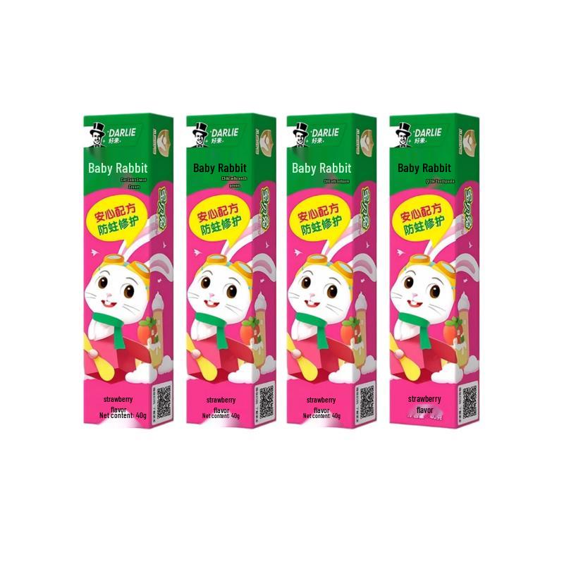 DARLIE Baby Bunny Kids Fluoride Toothpaste - Strawberry (4x40g)