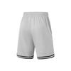 Li Ning CBA Series Professional Basketball Striped Logo Mid-Waist Straight-Leg Sports Shorts Men Shorts Gray AAPU031-11