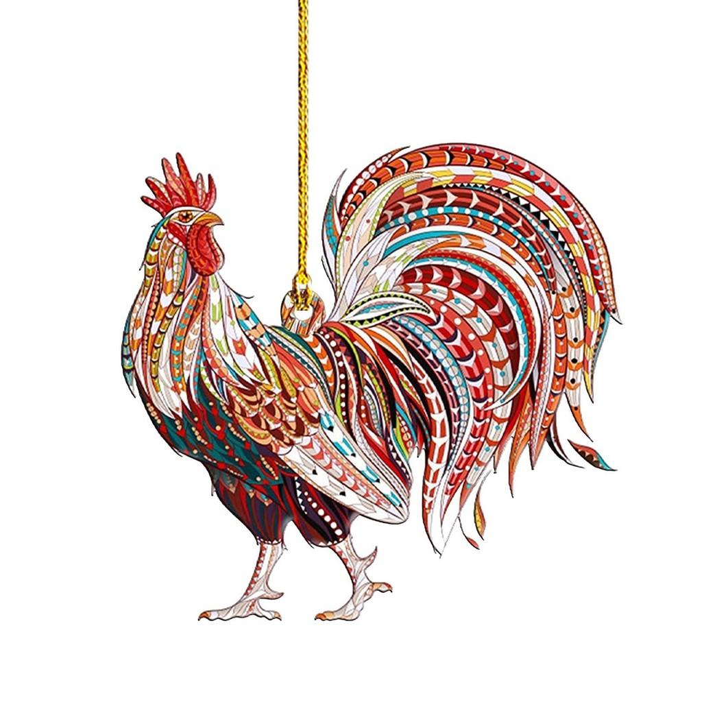 

Яркое рождественское акриловое украшение «Петух Кунг-фу», идеально подходящее для уникального декора автомобиля и интерьера 2