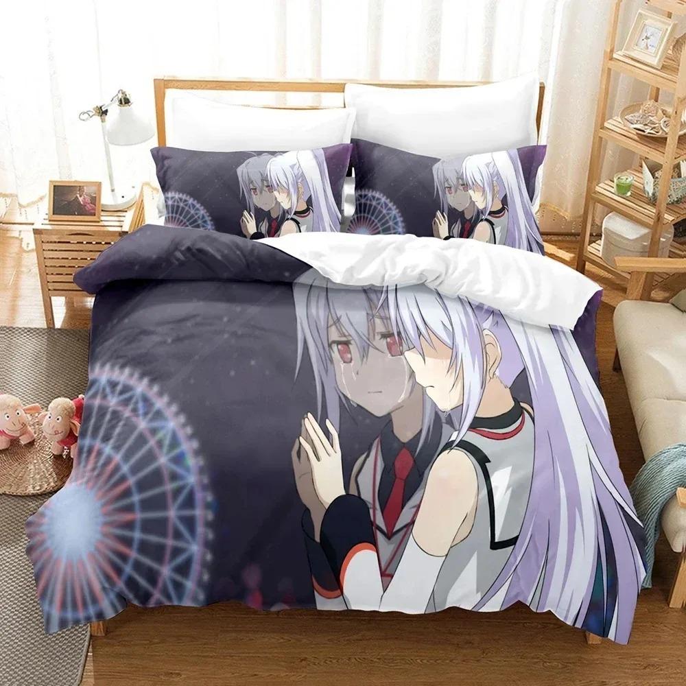 Anime Plastic Memories Isla Sängkläder Set Pojkar Flickor Enkel Dubbel Queen Size Påslakan Örngott Säng Barn Vuxna Hemtextil