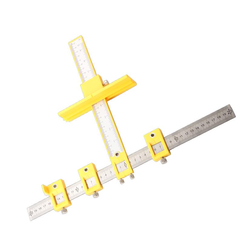 Localizator Multifuncțional cu Mâner pentru Găurit Lemn pentru Dulapuri și Garderobe