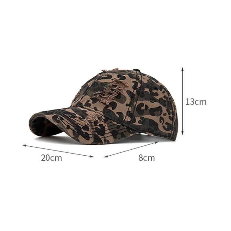 Ripped Camouflage Baseball Cap Unisex Hip Hop Cotton Cap